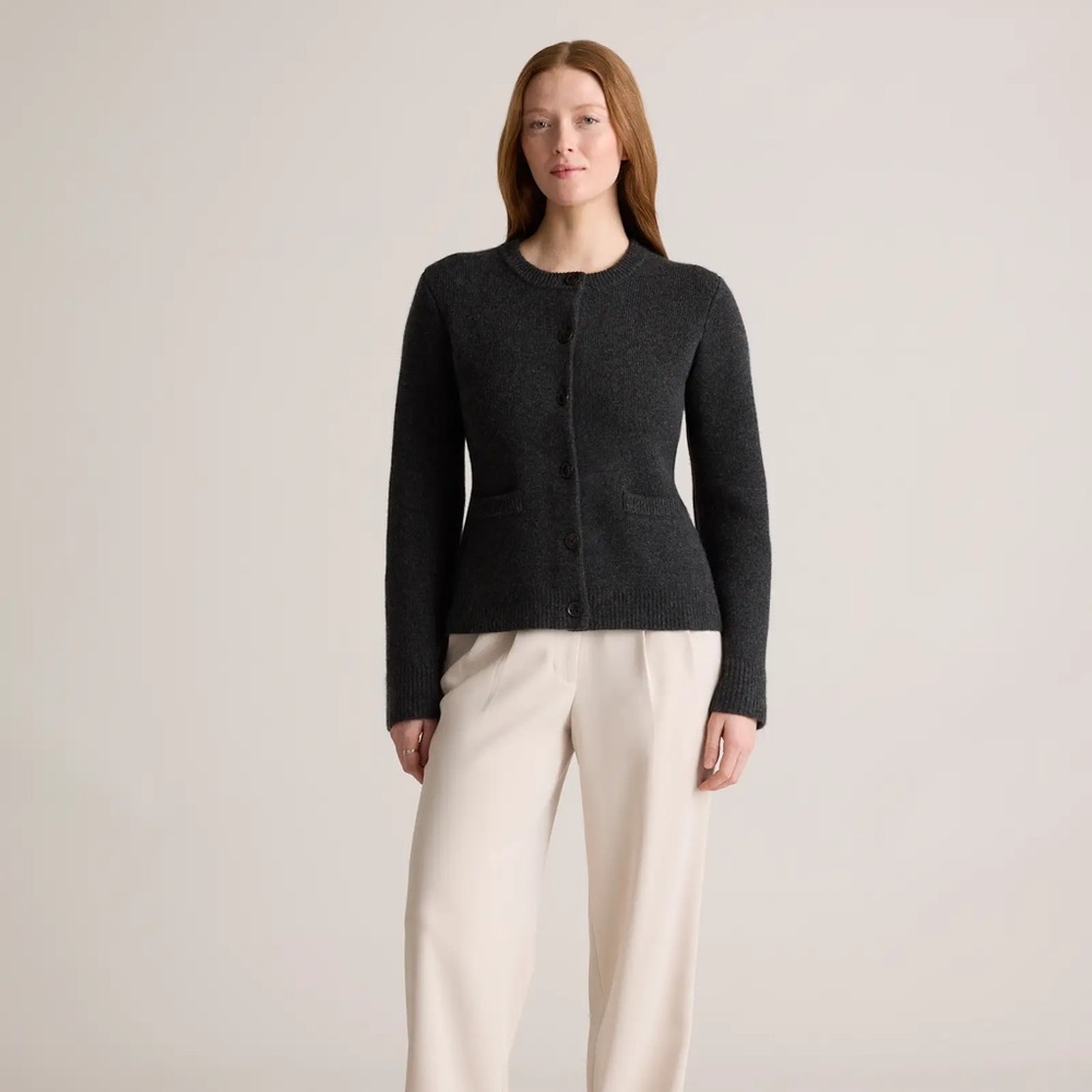 Mongolian Cashmere Structured Cardigan